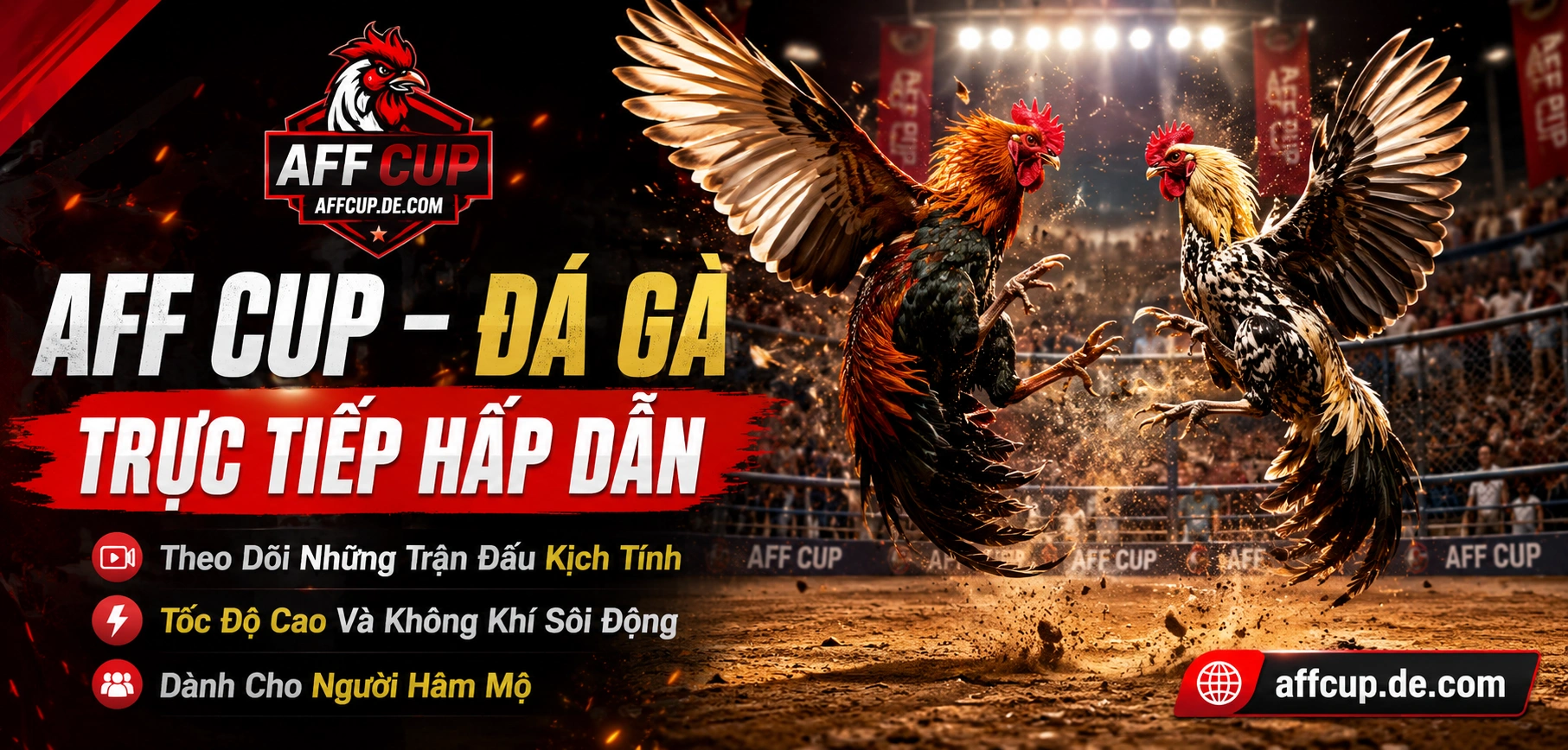 Khung hình đá gà online rõ chi tiết và theo dõi kèo